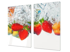 Arbeitsplattenschoner und Nudelbrett 60D02: Erdbeeren