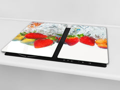 Arbeitsplattenschoner und Nudelbrett 60D02: Erdbeeren