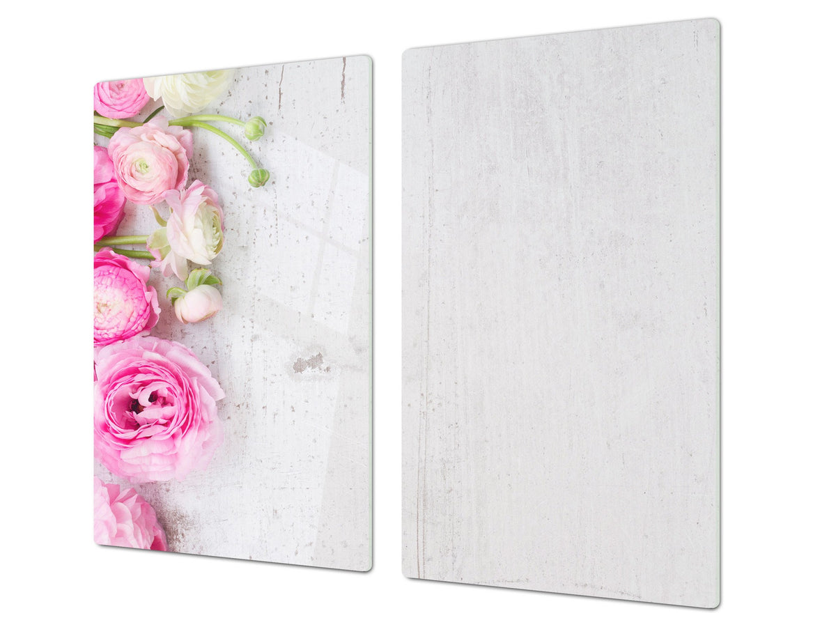 Induction Cooktop cover 60D06A: Peony flower