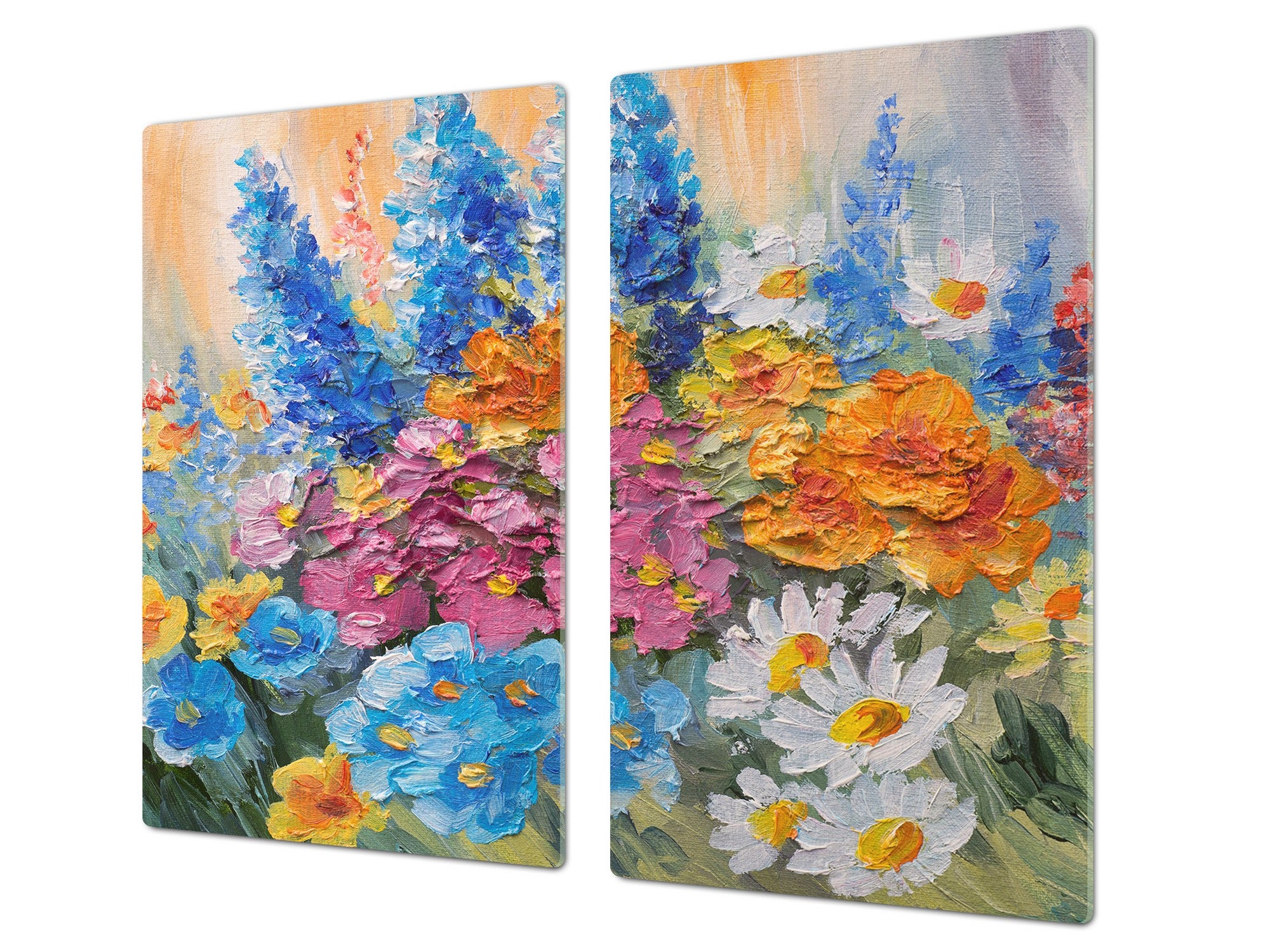 UNIQUE Tempered GLASS Kitchen Board 60D05A: Flowers 4