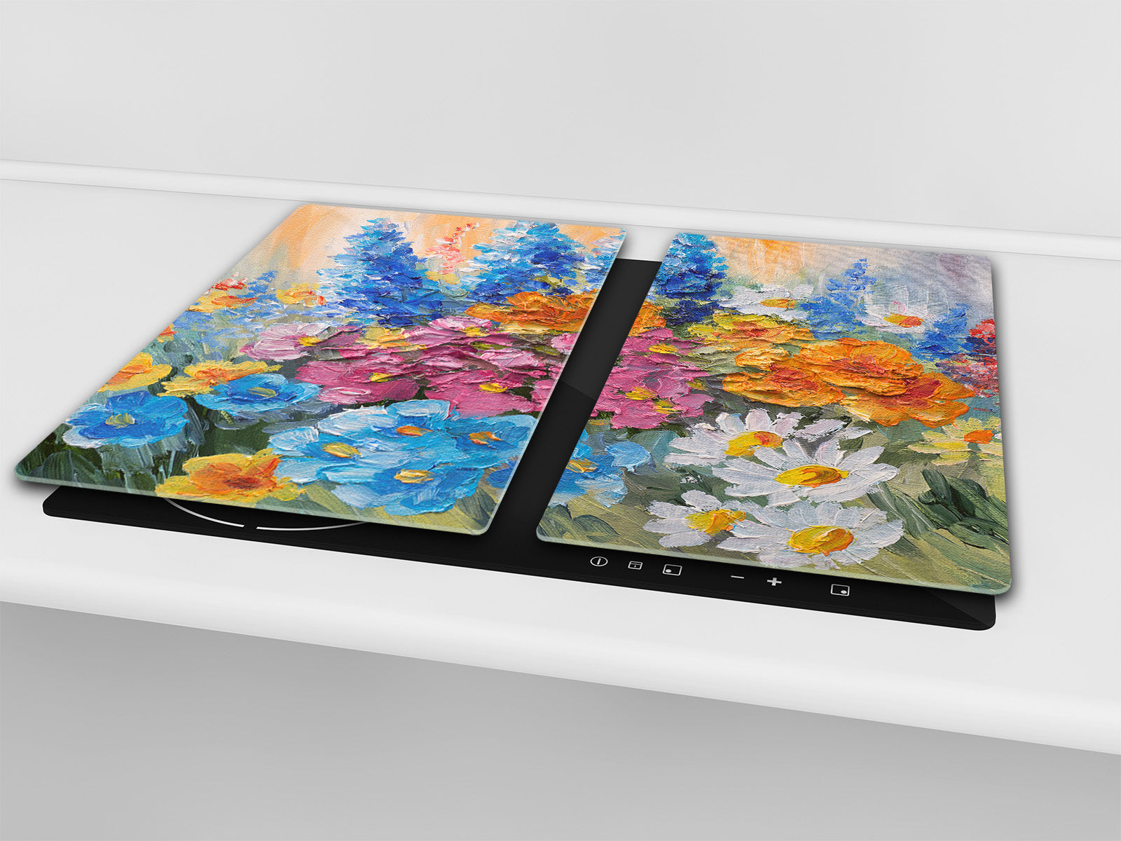 UNIQUE Tempered GLASS Kitchen Board 60D05A: Flowers 4