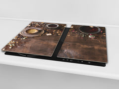 Glas-Küchenbrett 60D07: Teekanne mit Kaffee 2