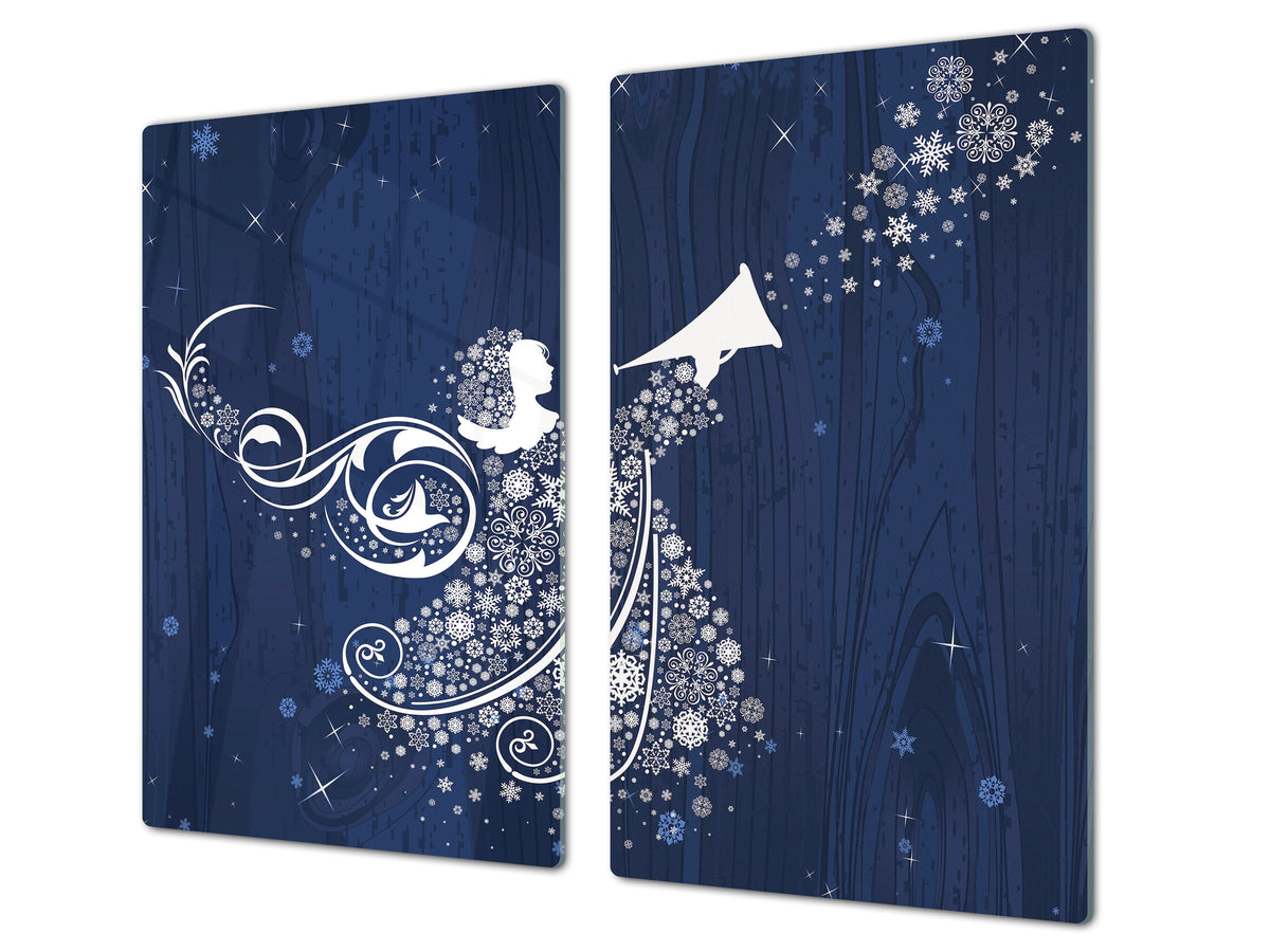 CUTTING BOARD and Cooktop Cover ;D20 Christmas Series: White angel