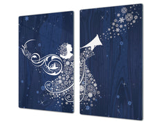 CUTTING BOARD and Cooktop Cover ;D20 Christmas Series: White angel