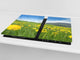 Very Big Kitchen Board – Glass Cutting Board and worktop saver; Nature series DD08: Fiori