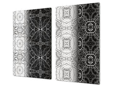 Glass Kitchen Board 60D20: Black & White texture 2