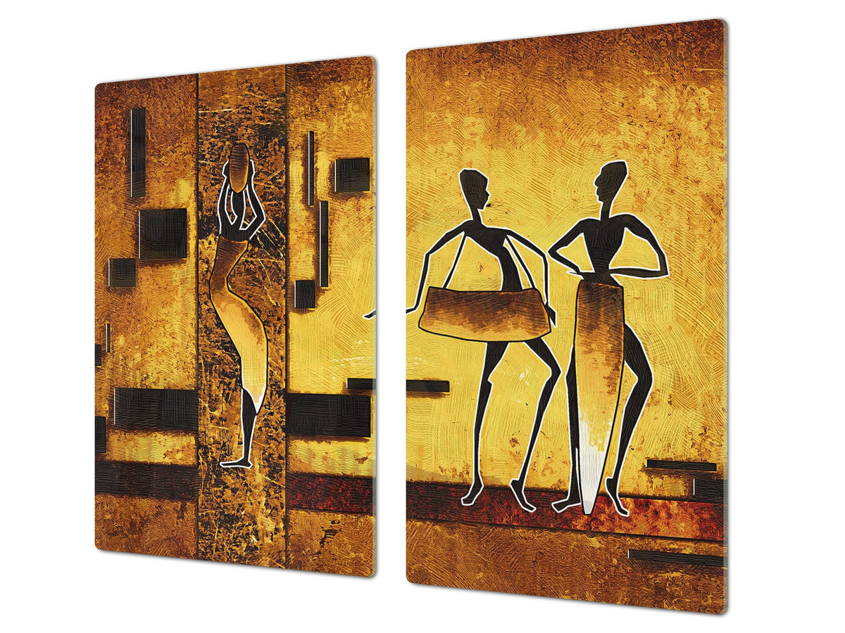 Glass Cutting Board 60D15: Egyptian figures