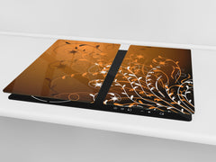 Tempered GLASS Cutting Board D01 Abstract Series: Abstract Art 4