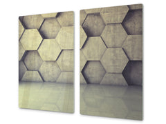 Tempered GLASS Kitchen Board – Impact & Scratch Resistant D10A Textures Series A: Texture 82