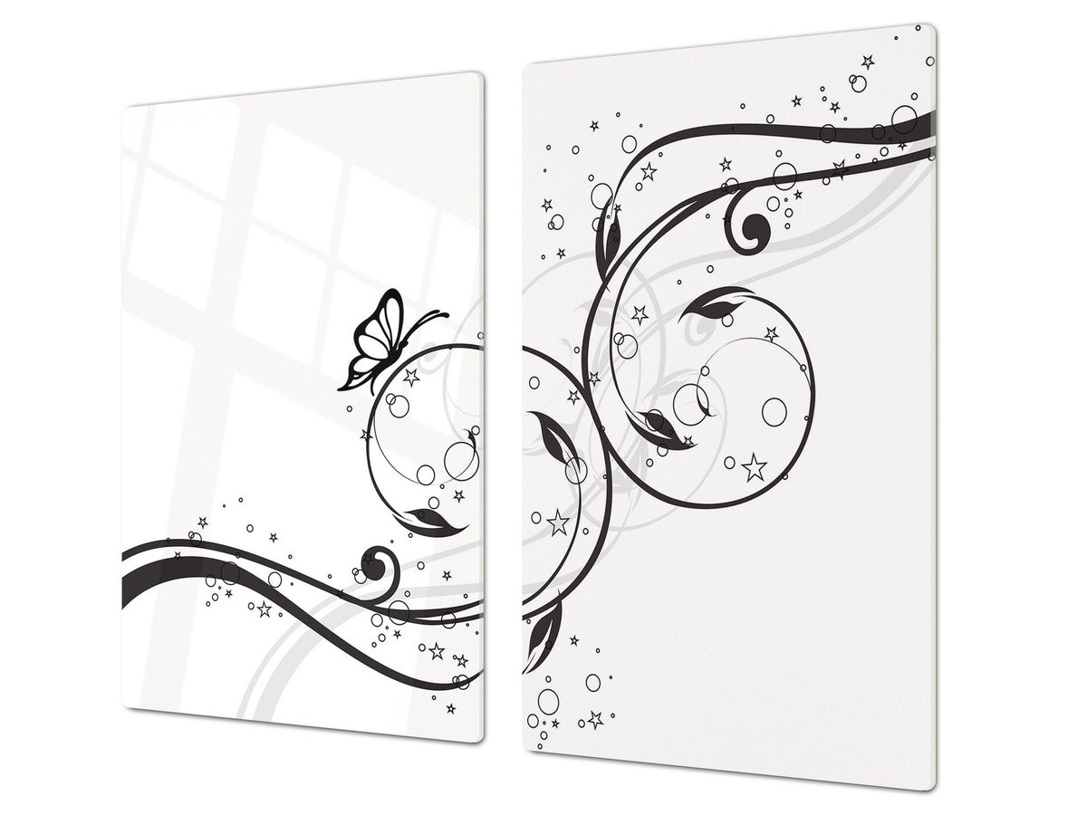 Glass Pastry Board 60D18: Butterfly