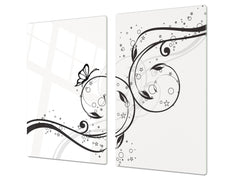 Glass Pastry Board 60D18: Butterfly