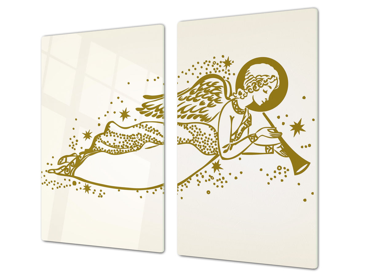 CUTTING BOARD and Cooktop Cover ;D20 Christmas Series: Golden angel
