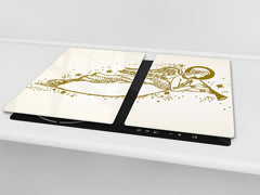 CUTTING BOARD and Cooktop Cover ;D20 Christmas Series: Golden angel