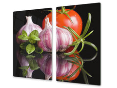 KITCHEN BOARD & Induction Cooktop Cover  D07 Fruits and vegetables: Garlic