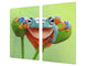Tempered GLASS Cutting Board 60D01: A smiling frog 1