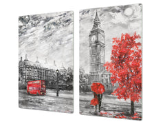 UNIQUE Tempered GLASS Kitchen Board 60D05A: Big Ben 1