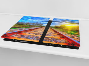 Planche de cuisine en verre trempé D13 Série D'art: Texture 96