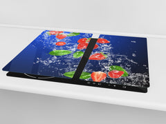 KITCHEN BOARD & Induction Cooktop Cover  D07 Fruits and vegetables: Strawberry 44