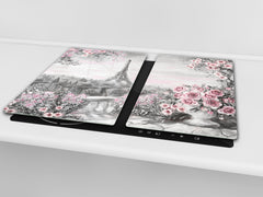 UNIQUE Tempered GLASS Kitchen Board 60D05A: Paris 1