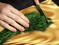 Tempered GLASS Cutting Board – Worktop saver and Pastry Board – Glass Kitchen Board; MEASURES: SINGLE: 60 x 52 cm (23,62” x 20,47”); DOUBLE: 30 x 52 cm (11,81” x 20,47”); D28 Golden Waves Series: Luxury fabric 2