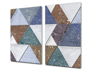 TEMPERED GLASS CHOPPING BOARD – Glass Cutting Board and Worktop Saver D26 Textures and tiles 2 Series: Colourful tiles