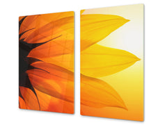 Glass Cutting Board and Worktop Saver D06 Flowers Series: Flower 4