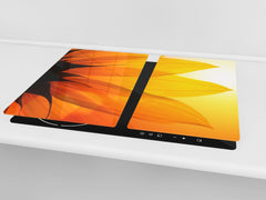 Glass Cutting Board and Worktop Saver D06 Flowers Series: Flower 4