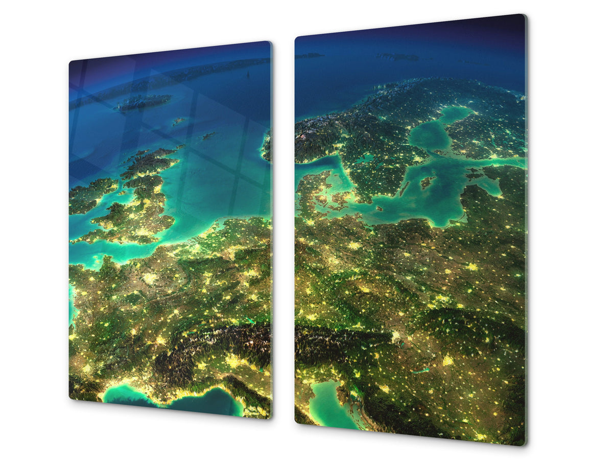 Asse da cucina in VETRO temperato – Tagliere in vetro; D09 Serie Diversi: Cosmo 10