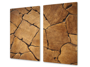 Tempered GLASS Kitchen Board – Impact & Scratch Resistant D10A Textures Series A: Wood 26