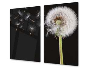 Glass Cutting Board and Worktop Saver D06 Flowers Series: Dandelion 2