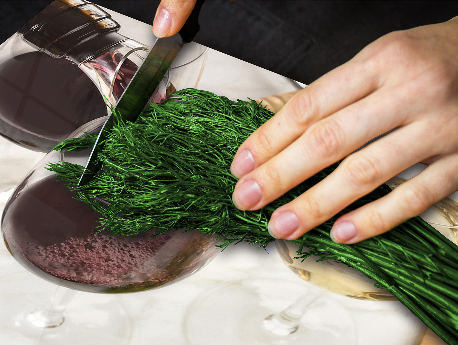 Induktionskochfeldabdeckung 60D04: Französische Weine 1