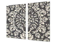 Glass Kitchen Board 60D20: Flower texture