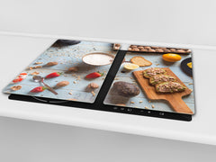 Tempered GLASS Cutting Board 60D16: Breakfast 1