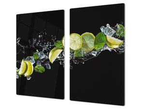 Worktop saver and Pastry Board 60D02: Lemon with mint