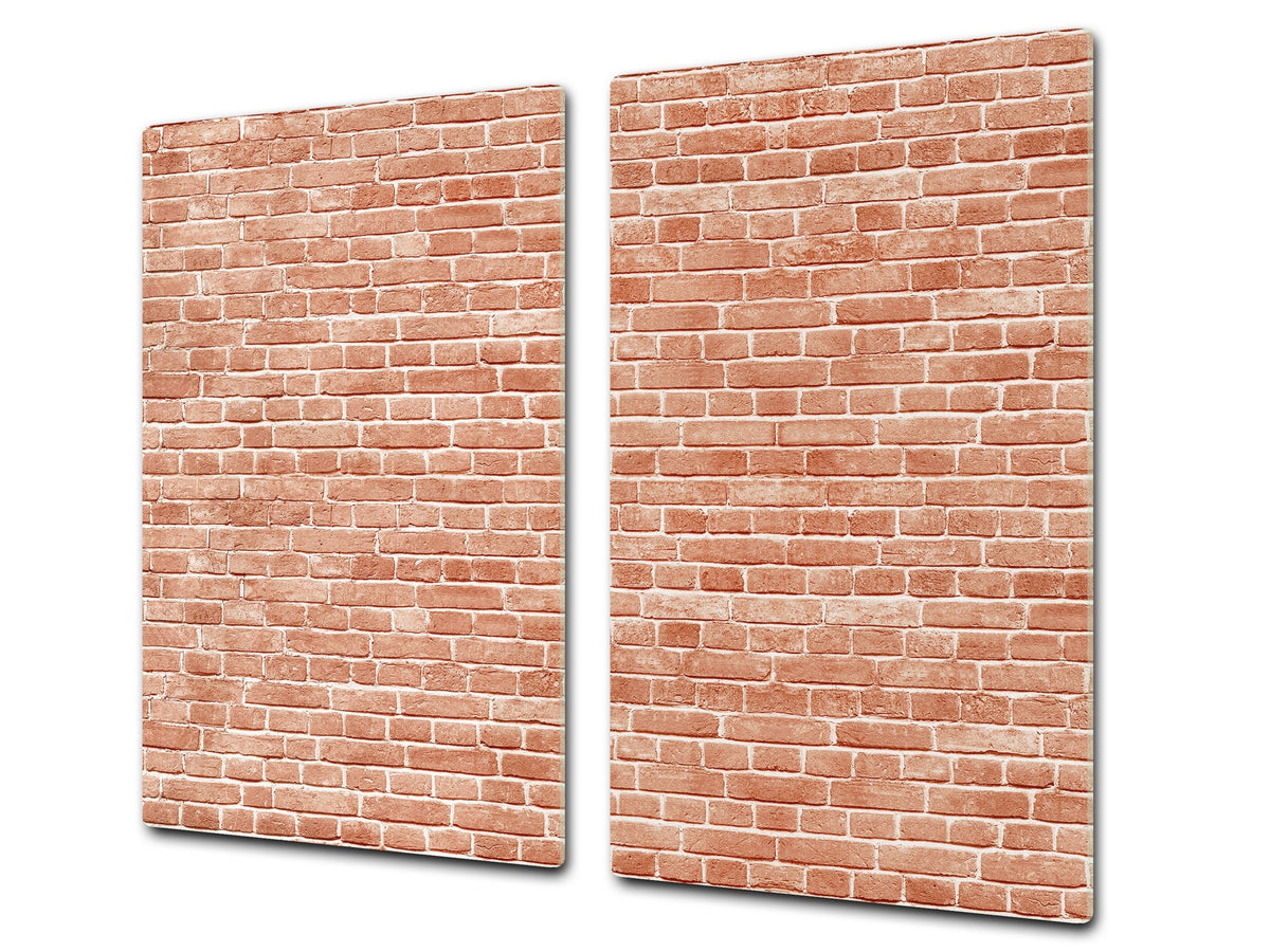 KITCHEN BOARD & Induction Cooktop Cover – Glass Pastry Board D25 Textures and tiles 1 Series: Vintage red brick texture