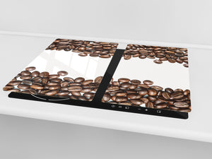 KITCHEN BOARD & Induction Cooktop Cover D05 Coffee Series: Coffee 118