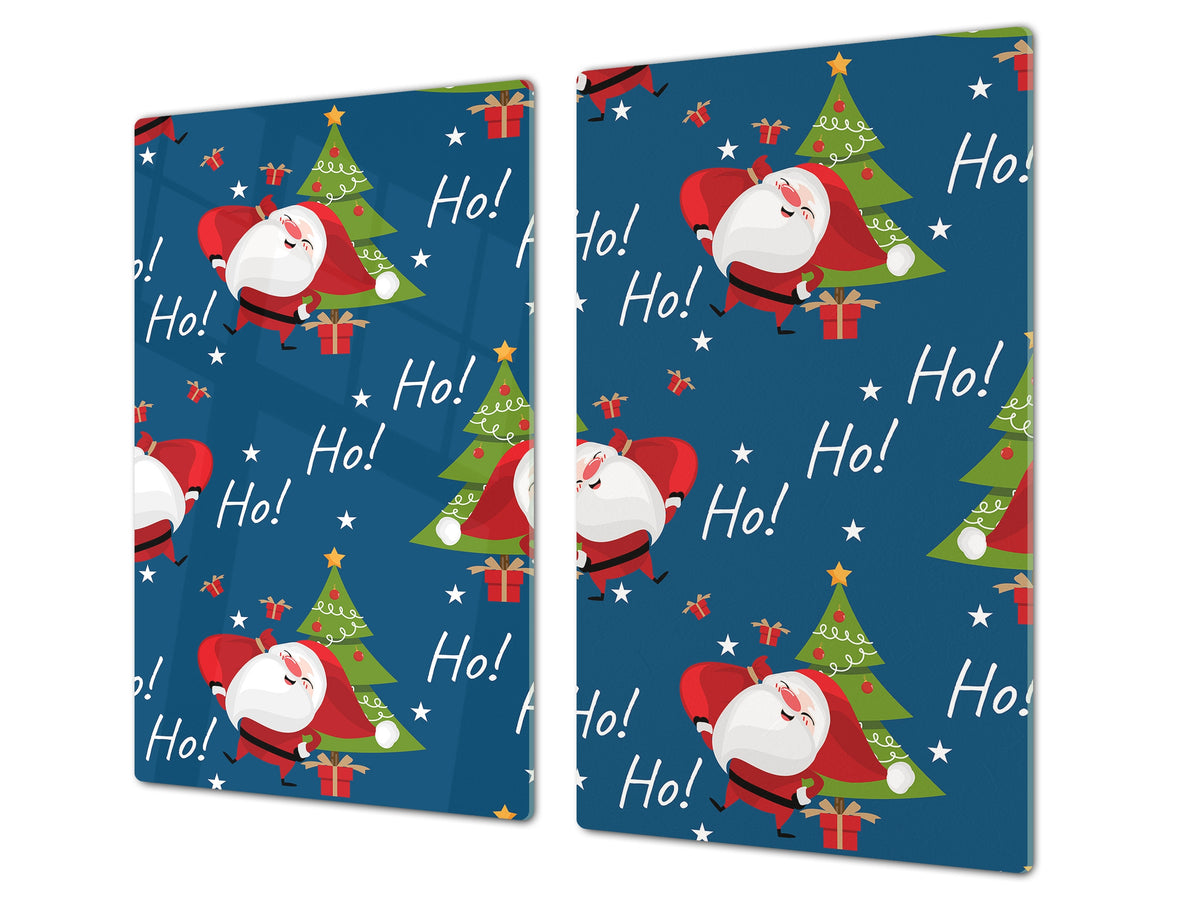 CUTTING BOARD and Cooktop Cover ;D20 Christmas Series: Ho Ho Ho