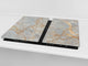 Chopping Board - Induction Cooktop Cover - Glass Cutting Board D22 Marbles 2 Series: Natural breccia marble