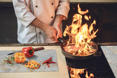 Chopping Board - Induction Cooktop Cover - Glass Cutting Board D22 Marbles 2 Series: Natural breccia marble