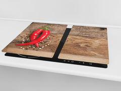 KITCHEN BOARD & Induction Cooktop Cover  D07 Fruits and vegetables: Pepper 34