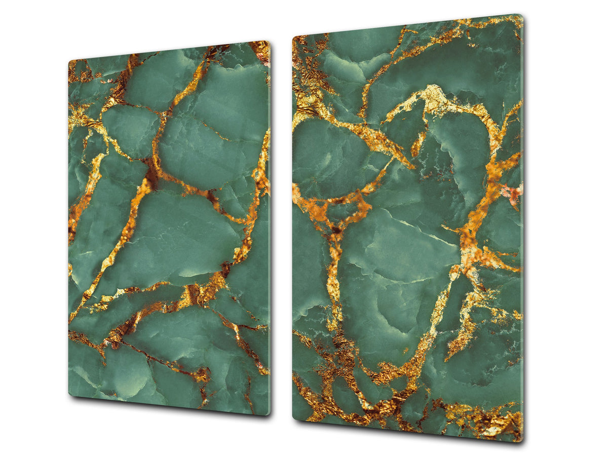 Chopping Board - Induction Cooktop Cover D21 Marbles 1 Series: Swirls of marble