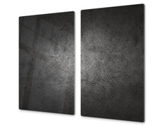 Tempered GLASS Kitchen Board – Impact & Scratch Resistant D10B Textures Series B: Raw Concrete
