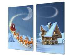 CUTTING BOARD and Cooktop Cover ;D20 Christmas Series: Santa team