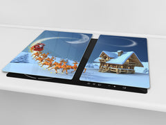 CUTTING BOARD and Cooktop Cover ;D20 Christmas Series: Santa team