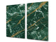Chopping Board - Induction Cooktop Cover D21 Marbles 1 Series: Green marble with golden veins 1