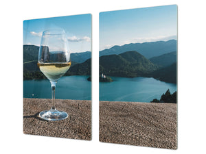 Induction Cooktop Cover 60D04: A glass of wine 1