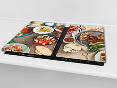 Tempered GLASS Cutting Board 60D16: Skewers