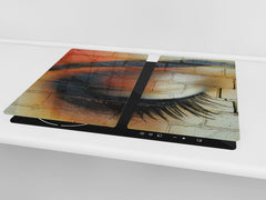 Tempered GLASS Kitchen Board D09 Other: Graffiti On Brick