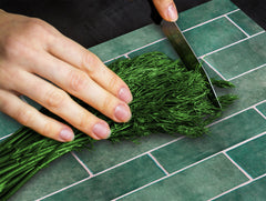 KITCHEN BOARD & Induction Cooktop Cover – Glass Pastry Board D25 Textures and tiles 1 Series: Green vintage ceramic tiles 2