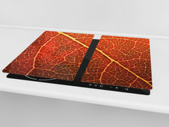 Planche à découper en verre trempé et couvre-cuisinièr; D10A Série Textures A: Laisse 32